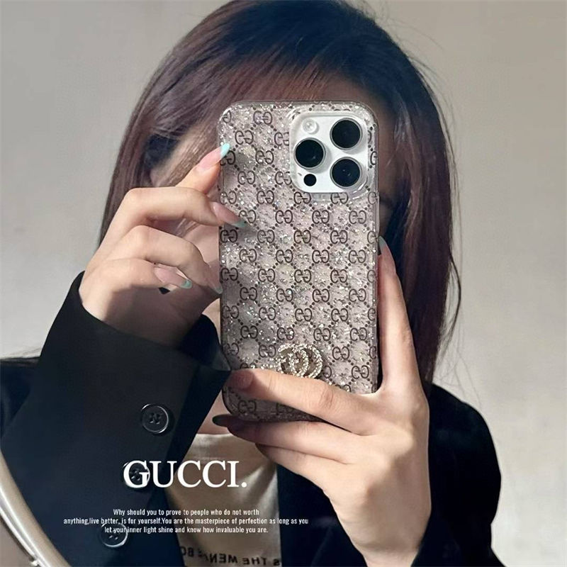 Gucci Luxury iPhone 17 16 15 Pro max 14 13 Case Back