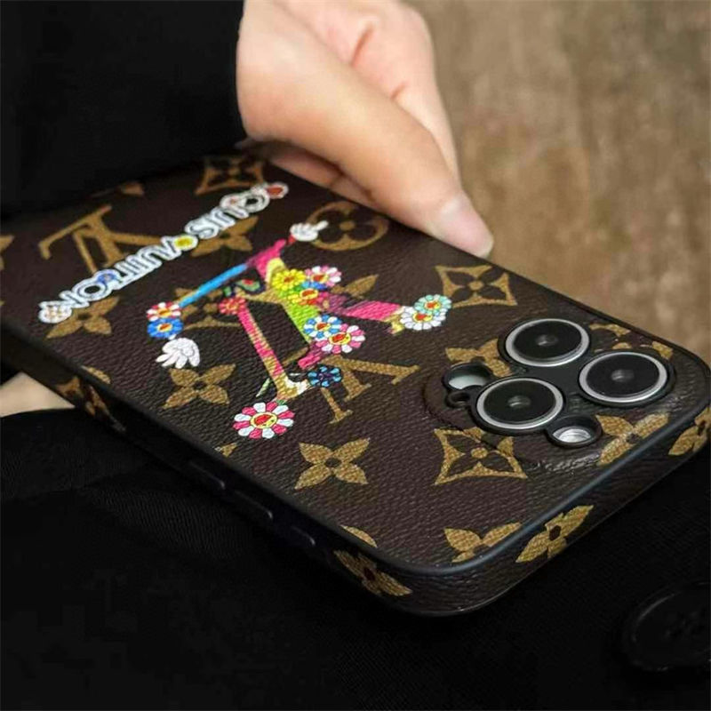 LV Fashion Brand Full Cover housse iphone 16 pro max 15+
