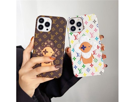 Chanel iPhone 14 Plus Case Kaws LV Luxury Monogram Cover