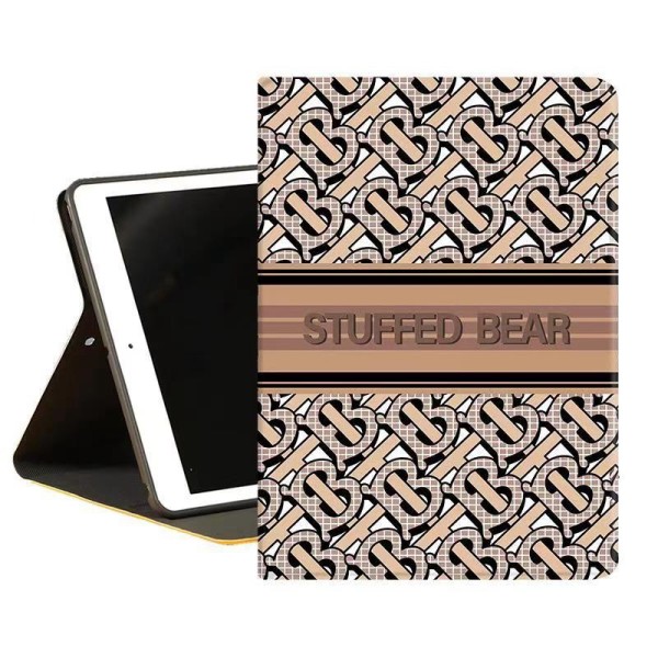 Burberry ipad 10th/pro 2022 case luxury monogram stand print ipad air5/4/mini6/5/9/pro 2021/2020 brand protection pen case women men cute cover