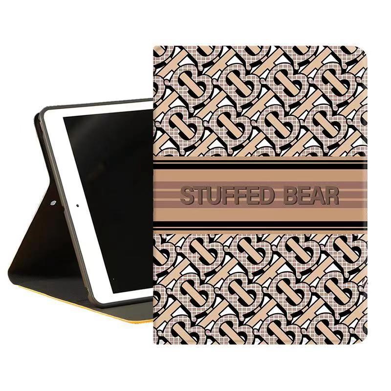 Burberry ipad 10th/pro 2022 case luxury monogram stand print ipad air5/4/mini6/5/9/pro 2021/2020 brand protection pen case women men cute cover