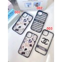 Chanel Dior luxury monogram clear bear cute case For iphone 14 Pro Max 13 12 11 cover 