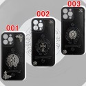 Chrome Hearts luxury cross monogram fashion learther black case For iphone 14 Pro Max 13 12 11 x xs xr 8 7 cover 