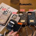 Coach luxury strap card bag leather monogram brand case For iphone 14 Pro Max Plus 13 12 11 X Xr Xs 8 7 6 cover 