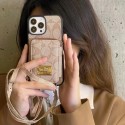 Coach luxury strap card bag leather monogram brand case For iphone 14 Pro Max Plus 13 12 11 X Xr Xs 8 7 6 cover 