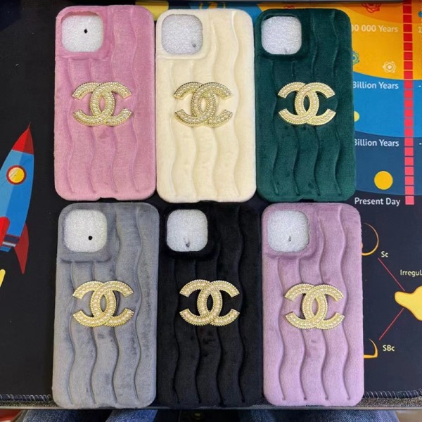 Chanel YSL Prada Dior luxury monogram cute shine soft fluffy case For iphone 14 Pro Max 13 12 11 cover 