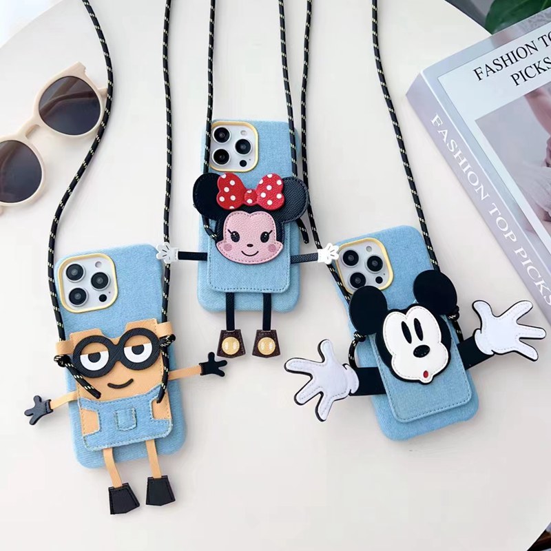 Disney Luxury designer iPhone 15 14 case coqueShockproof Protective Designer iPhone CaseFashion Brand Full Cover housseiphone 14 15 Custodia Hulle Funda