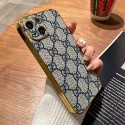 Gucci monogram GG monogram shine brand case cute cover For iphone 14 Pro Max iphone se3 13 Mini Iphone 12 11 SE2 7 8 X Xr Xs