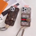 Louis Vuitton Gucci luxury card iPhone 14 pro max 13 12 11 Case strap monogram bag leather galaxy a23 5g s22 plus ultra designer brand cover shell for Man Women Girls