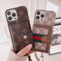 Louis Vuitton Gucci luxury card iPhone 14 pro max 13 12 11 Case strap monogram bag leather galaxy a23 5g s22 plus ultra designer brand cover shell for Man Women Girls