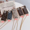 LV Gucci iphone 14 pro max 13 12 11 Case strap bag monogram card leather luxury designer cover shell for Man Women Girls