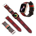 Burberry Gucci luxury Apple Watch Band knight Pattern Wrist Strap leather Iwatch Strap For Apple Watch Series 8 se2 ultra 7 se 6 5 4 3 2 1 38/40/41/42/44/45/49mm men women
