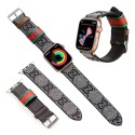 Burberry Gucci luxury Apple Watch Band knight Pattern Wrist Strap leather Iwatch Strap For Apple Watch Series 8 se2 ultra 7 se 6 5 4 3 2 1 38/40/41/42/44/45/49mm men women