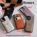 Hermes luxury leather card monogram pocket elegant case For iphone 14 16 Pro Max Plus se3 13 Mini 12 11 SE2 X Xr Xs 8 7 6 cover Hermes iphone 16e 15pro 14plus Cover