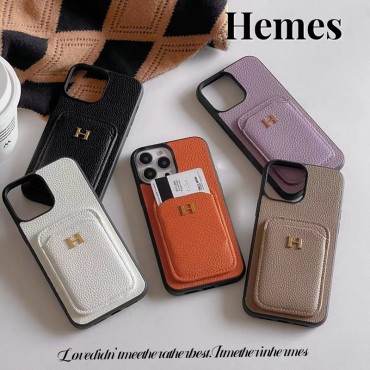 Hermes luxury leather card monogram pocket elegant case For iphone 14 16 Pro Max Plus se3 13 Mini 12 11 SE2 X Xr Xs 8 7 6 cover Hermes iphone 16e 15pro 14plus Cover