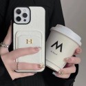 Hermes luxury leather card monogram pocket elegant case For iphone 14 16 Pro Max Plus se3 13 Mini 12 11 SE2 X Xr Xs 8 7 6 cover Hermes iphone 16e 15pro 14plus Cover