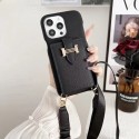 Hermes luxury leather card monogram pocket wallet strap elegant case For iphone 14 Pro Max Plus 13 Mini 12 11 cover