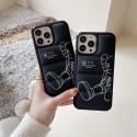 Kaws luxury cross monogram fashion down jacket learther black case For iphone 14 Pro Max 13 12 11 x xs xr 8 7 cover 