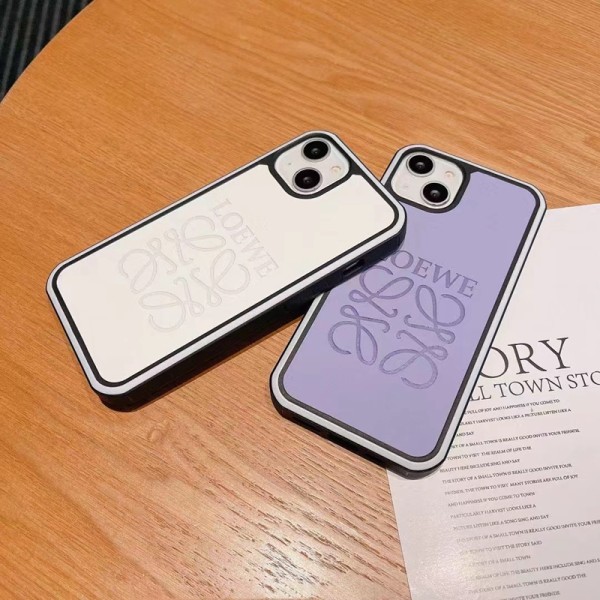 Loewe monogram pattern cute fashion case elegant brand cover For iphone 14 Pro Max iphone se3 13 Mini Iphone 12 11 SE2 7 8 X Xr Xs