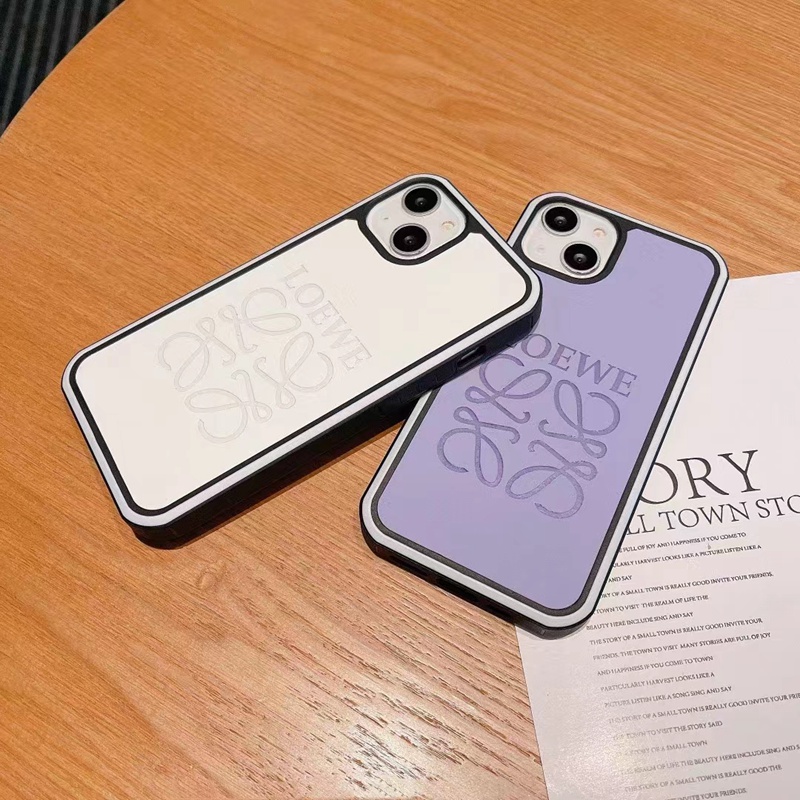 Loewe monogram pattern cute fashion case elegant brand cover For iphone 14 Pro Max iphone se3 13 Mini Iphone 12 11 SE2 7 8 X Xr Xs