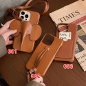 Loewe luxury iPhone 14 pro max 13 12 11 Case leather strap handbend card monogram bag designer cover shell for Man Women Girls