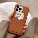 Loewe luxury iPhone 14 pro max 13 12 11 Case leather strap handbend card monogram bag designer cover shell for Man Women Girls