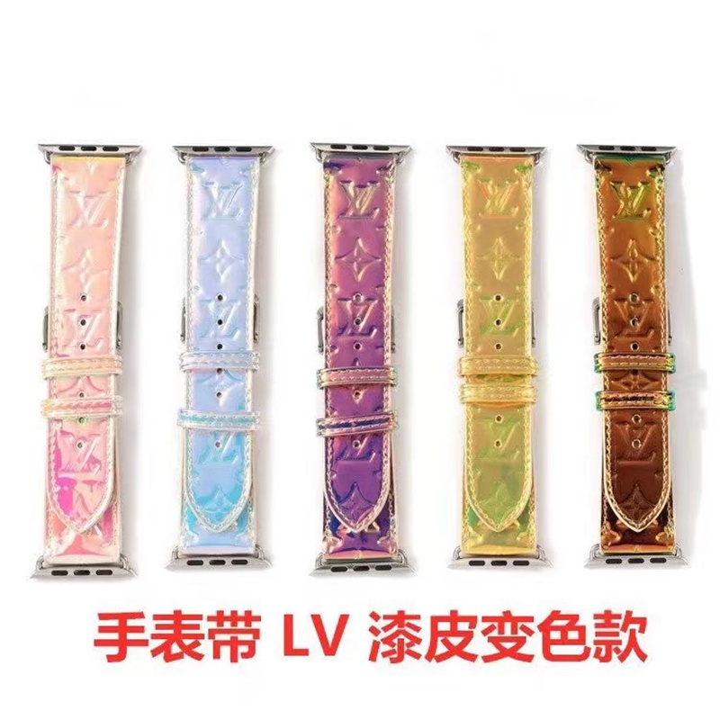 Gucci LV luxury Apple Watch Band Wrist Strap Multicolor monogram leather 38/40/41/42/44/45/49mm Pattern Iwatch Strap For Apple Watch Series 8 se2 ultra 7 se 6 5 4 3 2 1 men women