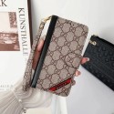 LV Gucci luxury leather strap card notebook monogram elegant iphone 14 Pro Max Plus 13 12 11 case cover