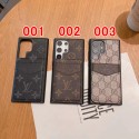 LV Gucci luxury leather card wallet bag monogram galaxy s23+plus ultra case s22 cover