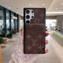 LV Gucci luxury leather card wallet bag monogram galaxy s23+plus ultra case s22 cover