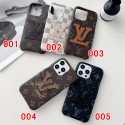 LV iPhone 14 pro max Plus 13 12 case leather card monogram cover designer shell for Women Girls