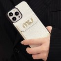 Miu Miu luxury monogram cute leather card bag brand case For iphone16e 15pro 14 Pro Max Plus iphone se3 13 Mini Iphone 12 11 SE2 7 8 X Xr Xs cover 