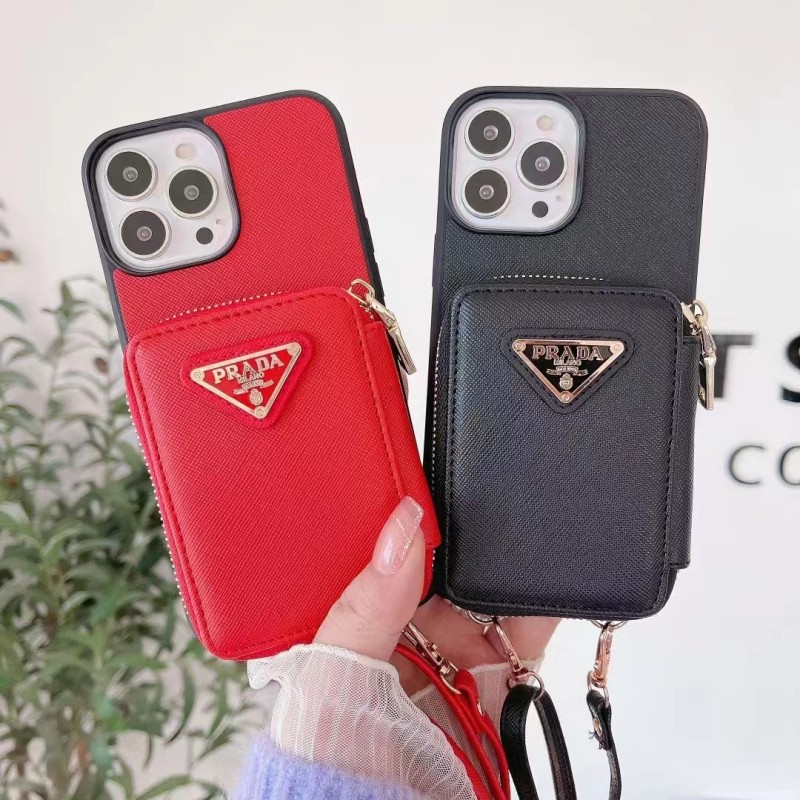 Prada iPhone 14 pro max plus 13 12 11 x/xs xr 8 7 Case strap card monogram bag luxury galaxy a53 a33 s22 plus ultra s21 note20 designer cover shell for Man Women Girls