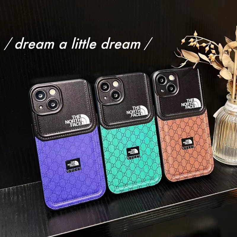 THE NORTH FACE iPhone13/14/15 Pro Max Wallet Flip CaseShockproof Protective Designer iPhone Caseoriginal luxury fake case iphone xr xs max 15/14/12/13 pro max shellLuxury Case Back Cover schutzhülle