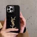 YSL iphone 14 Pro Max plus 13 12 11 x xs xr 8 7 Case luxury monogram crocodile brand leather protect cover