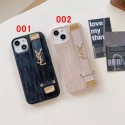 YSL iPhone 14 Pro Max case monogram stand Yves Saint Laurent luxury handbend leather designer iphone 13 12 cover shell for Man Women Girls