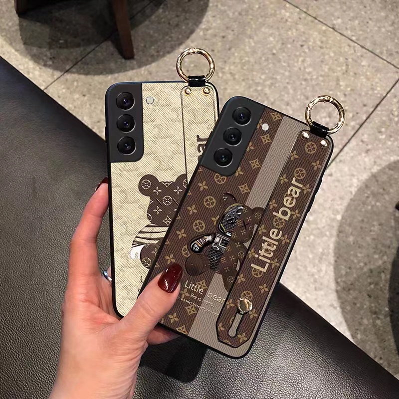 Celine Kaws Louis Vuitton luxury galaxy s23 plus ultra s22 s21 case bear monogram stand ring handbend designer iPhone 11 x xs xr 8 7 6 cover shell for Man Women Girls