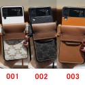 Celine luxury galaxy z flip 4 3 Case leather strap monogram shookproof protection stylish case for Samsung Z Cover