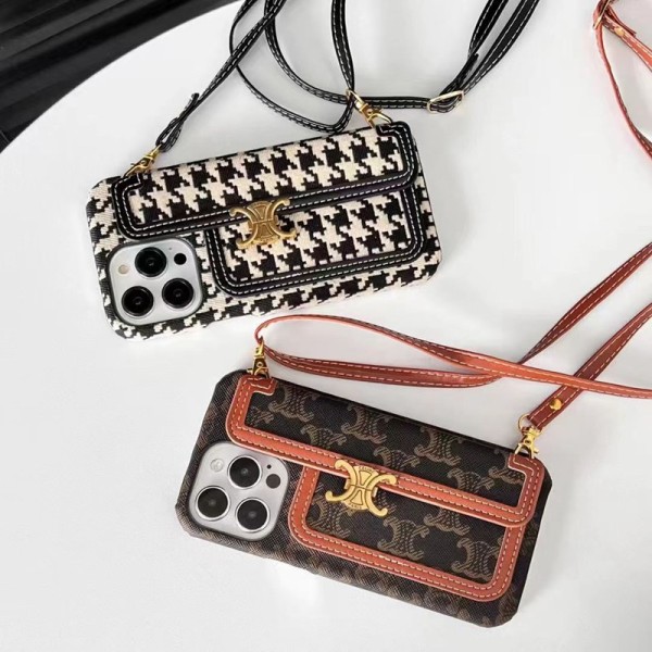 CELINE iPhone 15/14/13/12/11 PRO Max xr/xs case hülle CoverLuxury iPhone 13/14/15 Pro max Case Back Cover coque  ledertascheiPhone13/14/15 Pro Max 