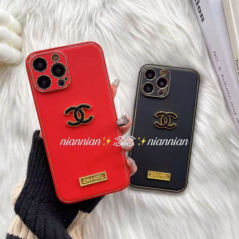 Chanel iPhone 14 pro max plus case leather metal 3D monogram luxury 13 12 11 x xs xr 8 7 designer cover shell for Man Women Girls