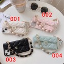Chanel luxury strap leather stand card bag iphone 14 pro max case 13 12 11 cover