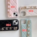 Chanel luxury strap leather bag iphone 14 pro max case 13 12 11 cover