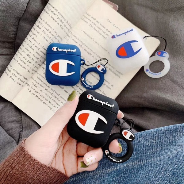 Apple AirPods Pro2 airpods pro 2/3/pro/2/1 Champion Silicone Case Protective Cover With Finger Ring Hanger