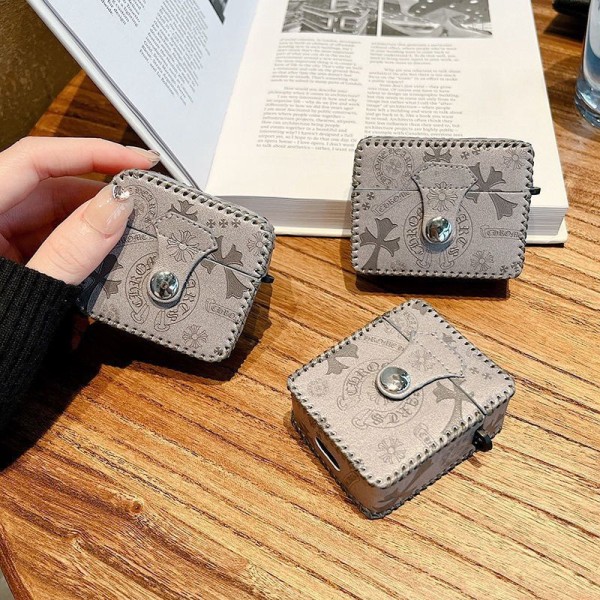 Chrome Hearts airpods pro 2 2022 luxury leather monogram stitch airpods 3 pro 1/2 case cover Fashion Brand TWS Bluetooth Earbuds Accessories