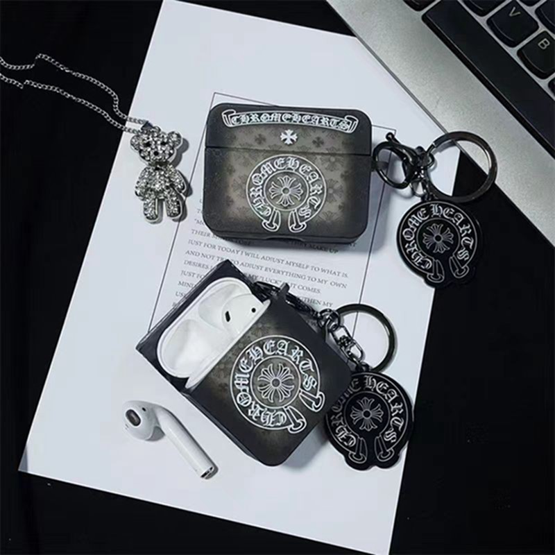 Chrome Hearts Wireless Charging Case for AirPods 1 2 3 pro pro2Charging Case  schutzhülle Replacement Compatible with AirPod 1st 2nd 3rd pro 2ndAirPods Case Custodia Hulle FundaWireless Charging Airpods pro 2 3 1 Earbuds Case Cover Skin Shell