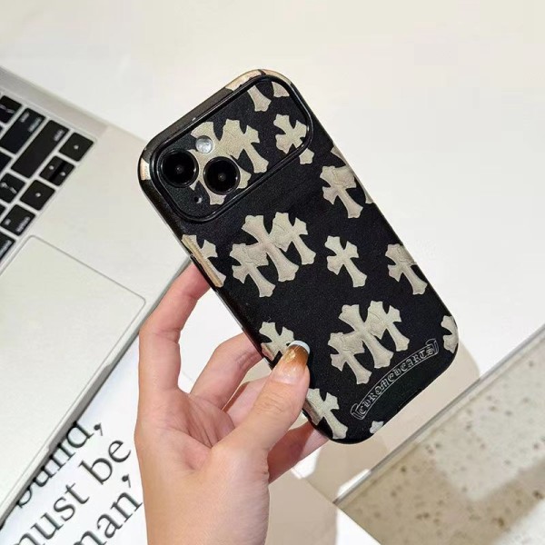Chrome Hearts iPhone 15/14/13/12/11 PRO Max xr/xs case hülle CoverLuxury iPhone 15 Pro max 14 Case Back Cover coque  ledertascheFashion Brand Full Cover housseLuxury Case Back Cover schutzhülle