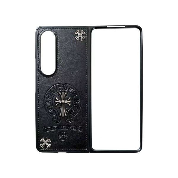 Chrome Hearts Galaxy Z Flip 3 4 5 5G Case coque hullePhone case Shell for samsung z flip 5 4 fold4 3 Luxury Case Back Cover schutzhülleLuxury samsung z flip 5 4 3 fold 4 5 phone case Case Back Cover schutzhülle