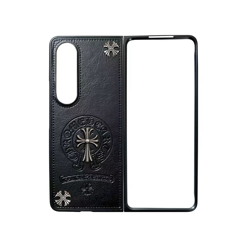 Chrome Hearts Galaxy Z Flip 3 4 5 5G Case coque hullePhone case Shell for samsung z flip 5 4 fold4 3 Luxury Case Back Cover schutzhülleLuxury samsung z flip 5 4 3 fold 4 5 phone case Case Back Cover schutzhülle