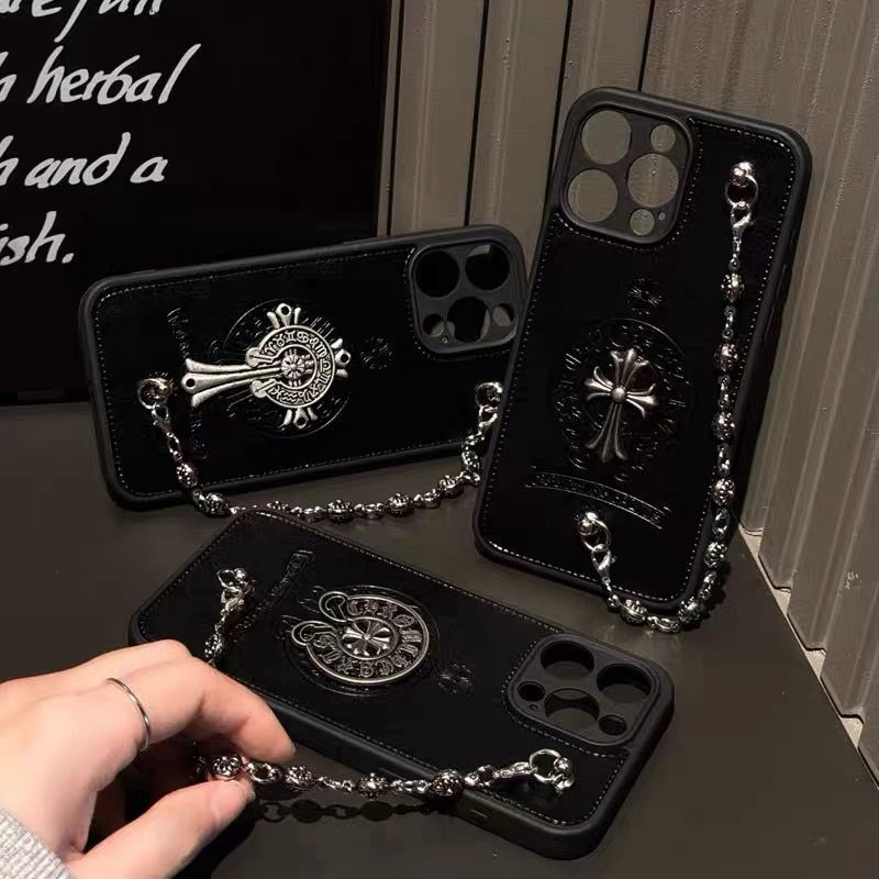 Chrome Hearts Luxury designer iPhone 16 plus 15 pro max 16 15 14 case coque cover Shockproof Protective Designer iPhone 15 16 Case  original luxury fake case iphone16 pro max 14 15/15 16 plus pro max shell  Fashion Brand Full Cover housse