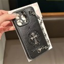Chrome Hearts Luxury designer iPhone 16 plus 15 pro max 16 15 14 case coque cover Shockproof Protective Designer iPhone 15 16 Case  original luxury fake case iphone16 pro max 14 15/15 16 plus pro max shell  Fashion Brand Full Cover housse